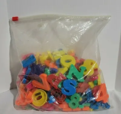 Big Lot Of 187 Magnetic Plastic Alphabet Letters & Numbers Multi-Colored  • $19.99