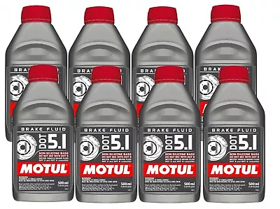 Motul DOT 5.1 - 4 Liters AM - Long Life Fully Synthetic Brake Fluid (8 X 0.5L) • $67.95