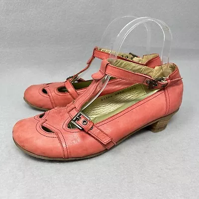 Fidji T-Strap Mary Jane Red Heel Pump Shoes Women’s Size EU 37.5 • $27.03