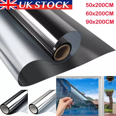 £11.89 • Buy One Way Mirror Window Film Reflective Home Privacy Sticker Solar Tint Foil Glass