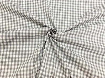 Poly Cotton Gingham Check (1/4  Or 1/8 ) Back To School Uniform Dress Fabric • £3.05