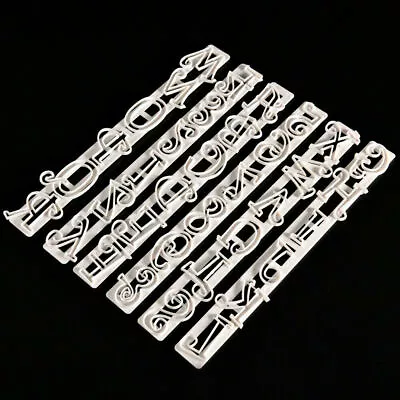 6 Pcs Cake Alphabet Number Letter Cutter Mold Set Fondant Icing Mould Decorating • £6.13