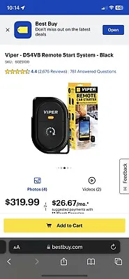 Viper DS4+ DS4VB Bluetooth Remote Starter With Harness Plug And Play Honda Acura • $175