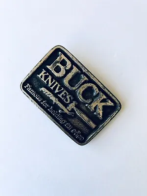 Buck Knives  Famous For Holding An Edge  Brass Belt Buckle • $49.99