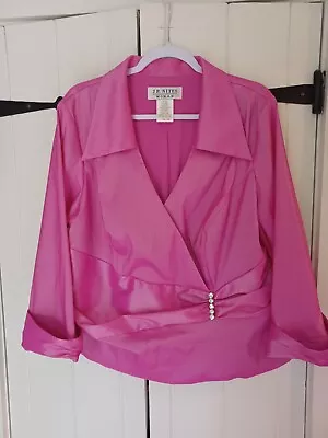 J.r.nites Woman's Pink Blouse  / Jacket . Size 18 W  • $10