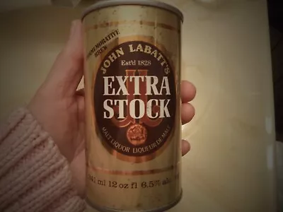 John Labatt's Extra Stock Malt Liquor 12 Oz Straight Edge Steel Beer Can Canada • $8