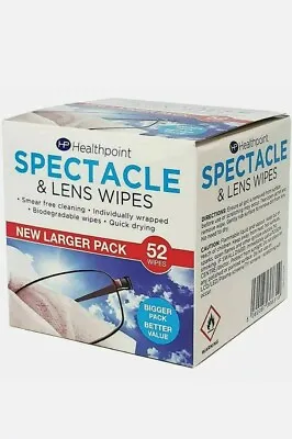 £3.15 • Buy Ultra Clean Touch Lens Wipes, Glasses Cleaning 52 Wipes Individually Packed