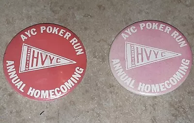 Toledo HARBOR VIEW YACHT CLUB AYC Annual Poker Run LOT OF 2 PIN BUTTON PINBACK  • $9.99