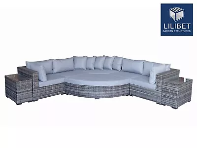 Outdoor Rattan Garden Corner Daybed Modular With Side Tables • £1449