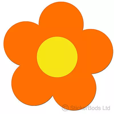 36 ORANGE DAISY FLOWER STICKERS DECALS For Car | Wall | Home • £5.25