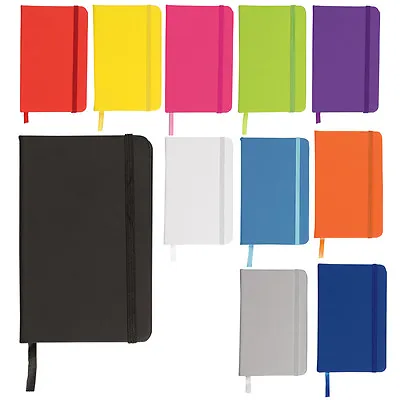 A6 Lined Ruled Hard Back Note Book Hardback Notebook Notepad Pad Work School • £3.99