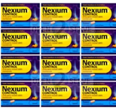 12x Nexium Control 20mg - Treats Heartburn | Acid Reflux | 24h Relief- 7 Tablets • £40