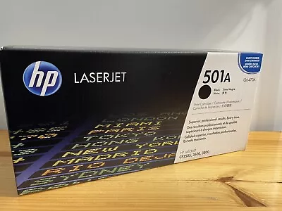 HP Laserjet Toner Cartridge Q6470A 501A  Black Factory Sealed Brand New • $25