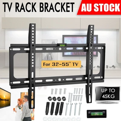 $12.09 • Buy SLIM TV WALL MOUNT BRACKET LED LCD Flat PLASMA 32 39 40 43 49 50 55 60 Inch VESA