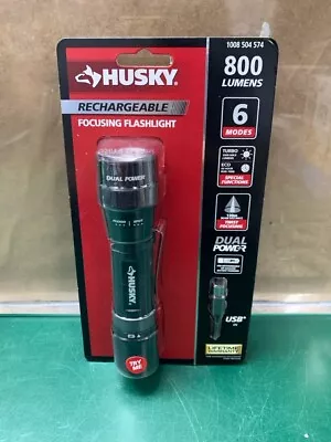 Husky 1008 504 574 Rechargeable 800 Lumens Focusing Flashlight (E10032967) • $19.95