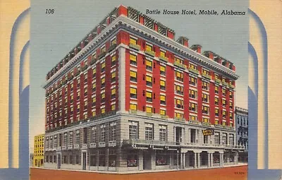 Postcard - Battle House Hotel - Mobile AL Alabama - Art Deco • $3.99