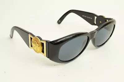 Authentic Gianni Versace VTG Sunglasses 52 17 135 MOD424 COL852 BK Medusa Frames • $299.99