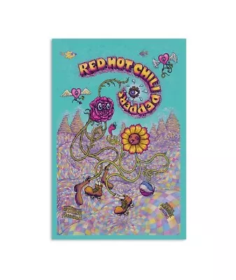 Red Hot Chili Peppers Poster Foil | San Antonio Concert 🌶️L/E100 BLUEAP Signed  • $90