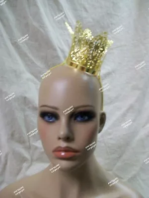 Fancy Mini Gold Filigree Metal Royal Crown Renaissance Medieval Evil Queen King • $13.95