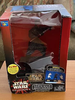 Star Wars Ep 1 Darth Maul Interactive Talking Bank Vintage In Box • $17.50