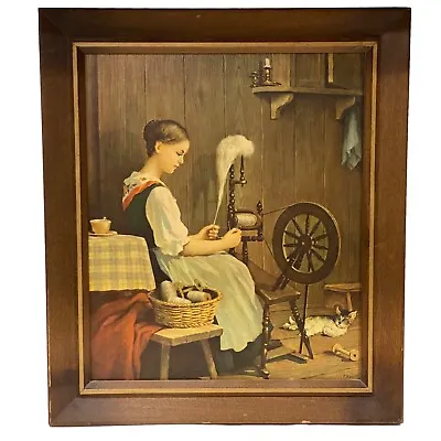 Heirloom Of Tomorrow Art At The Spinning Wheel F Kassel 19th/20th Century Vtg • $24.99