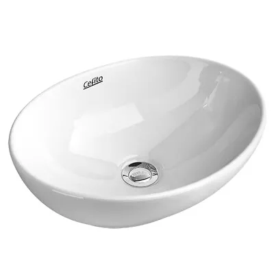 Cefito Bathroom Basin Vanity Sink Ceramic Above Counter Hand Wash Bowl Oval • $45.95