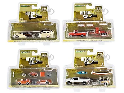 Hitch & Tow 4 Pc Set Series 26 1/64 Diecast Model Cars Greenlight 32260 A-b-c-d • $49.99