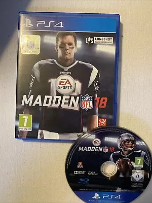 E A Sports Madden NFL N F L 18 2018 PS4 PlayStation 4 Video Game Box Disc • £4