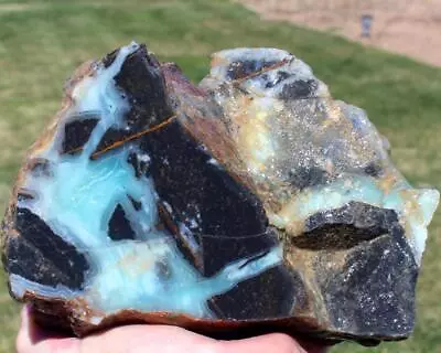 8.1 POUND BLUE ICE AGATE CHUNK Rough/specimen/rock/jasper/cab/gem/mineral • $11.50