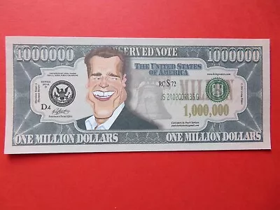 Arnold Schwarzenegger One MILLION DOLLAR Note Bill $1000000 Muscle Man Twins Gov • £1.29