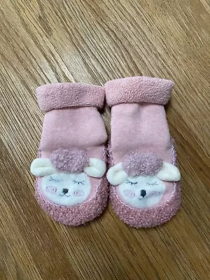 New Baby Girl Slipper Socks 6-12 Months • £4.50