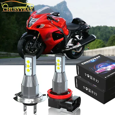 H7 H9 For Suzuki GSX1300R Hayabusa 2008-09 2011-18 LED Headlights 4x Bulbs • $24.49