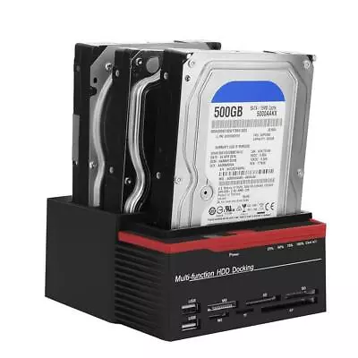 £35.46 • Buy 2.5  3.5  External Triple SATA IDE HDD Docking Station Hard Disk Card Reader USB