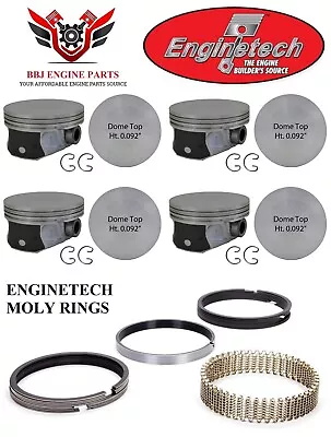 (8) Enginetech Pistons - Rings For Chrysler Dodge Jeep 5.7 Hemi V8 2009 - 2021 • $328.93