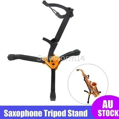 $27.71 • Buy Portable Alto Tenor Sax Saxophone Tripod Stand Holder Folding Tool Black AU