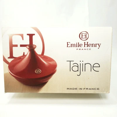 $110 • Buy Brand New Emile Henry Flame Tagine Cooking Casserole Pot Red Moroccan France
