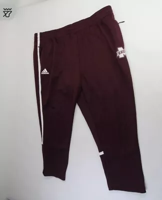 Mississippi State Bulldogs Adidas Athletic Pants Men's Maroon New • $26