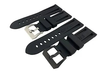 22 24 26mm Black Rubber Silicone Diving Strap Band Fit PANERAI OFFICINE Watches • £19.50