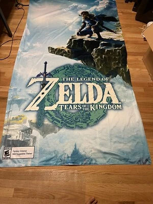 $200 • Buy Legend Of Zelda Tears Of The Kingdom Gamestop Fabric/Cloth Poster 7 Ft