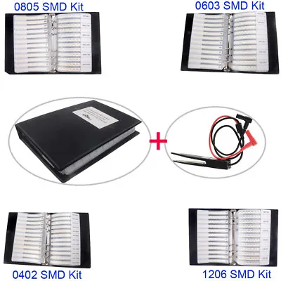 0805 0603 0402 1206 SMD Capacitor Resistor Assortment Kit Sample Book + Clip • $35.98