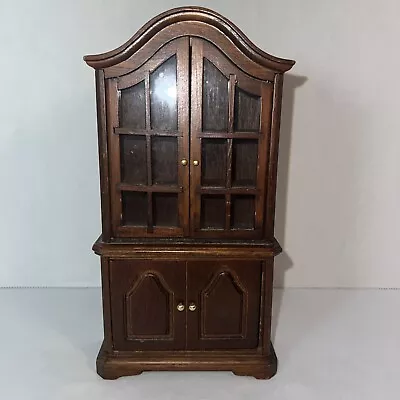 Vtg San Francisco Music Box Co Miniature Dollhouse Furniture Wood China Cabinet • $22