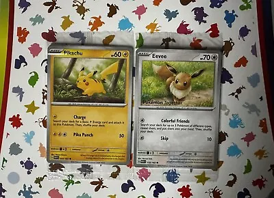 Pokemon Card Pikachu & Eevee Pokemon Together Promo Cards Rare In Hand • £83.99