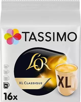 Tassimo L'OR XL Classique Coffee Pods X16 (Pack Of 5 Total 80 Drinks) • £19.49