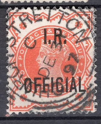 GB QV 1/2d Vermilion With Church Stretton 1897 Postmark I. R. Official • £1.50