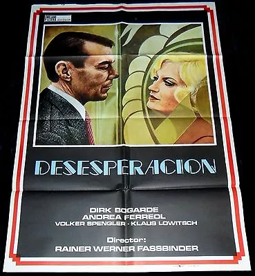 Despair ORIGINAL SPAIN 78' POSTER Rainer Werner Fassbinder Cool Art Deco Artwork • $78.43