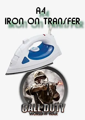 Call Of Duty World At War Iron On Transfer Heat Press Decal Merch Daughter Son • £2.79