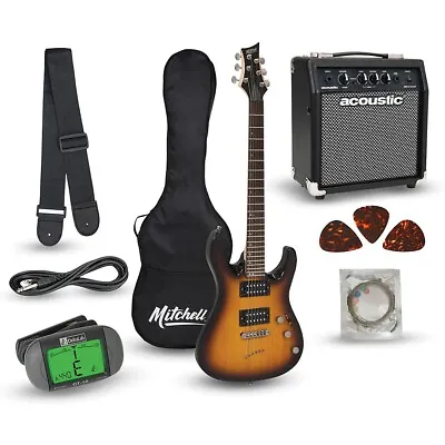 Mitchell MD150PK Electric Guitar Launch Pack With Amp 3-Color Sunburst • $249.99