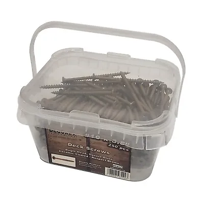 #10 X 3 1/2  Deck Screws | Square Drive | Bugle Head | Brown Ruspert | 250pcsBOX • $27.99