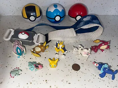 $18.95 • Buy Pokemon Toys Lot Figures Balls Belt