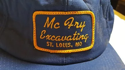 Vtg Trucker Hat Mc Fry Excavating  St Louis Missouri Patch Winter Flap K Product • $14.94